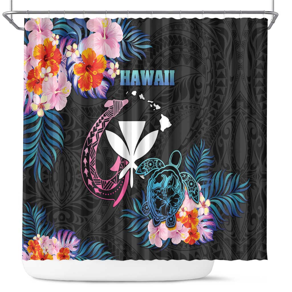 Hawaii Shower Curtain Kanaka Maoli With Fish Hook