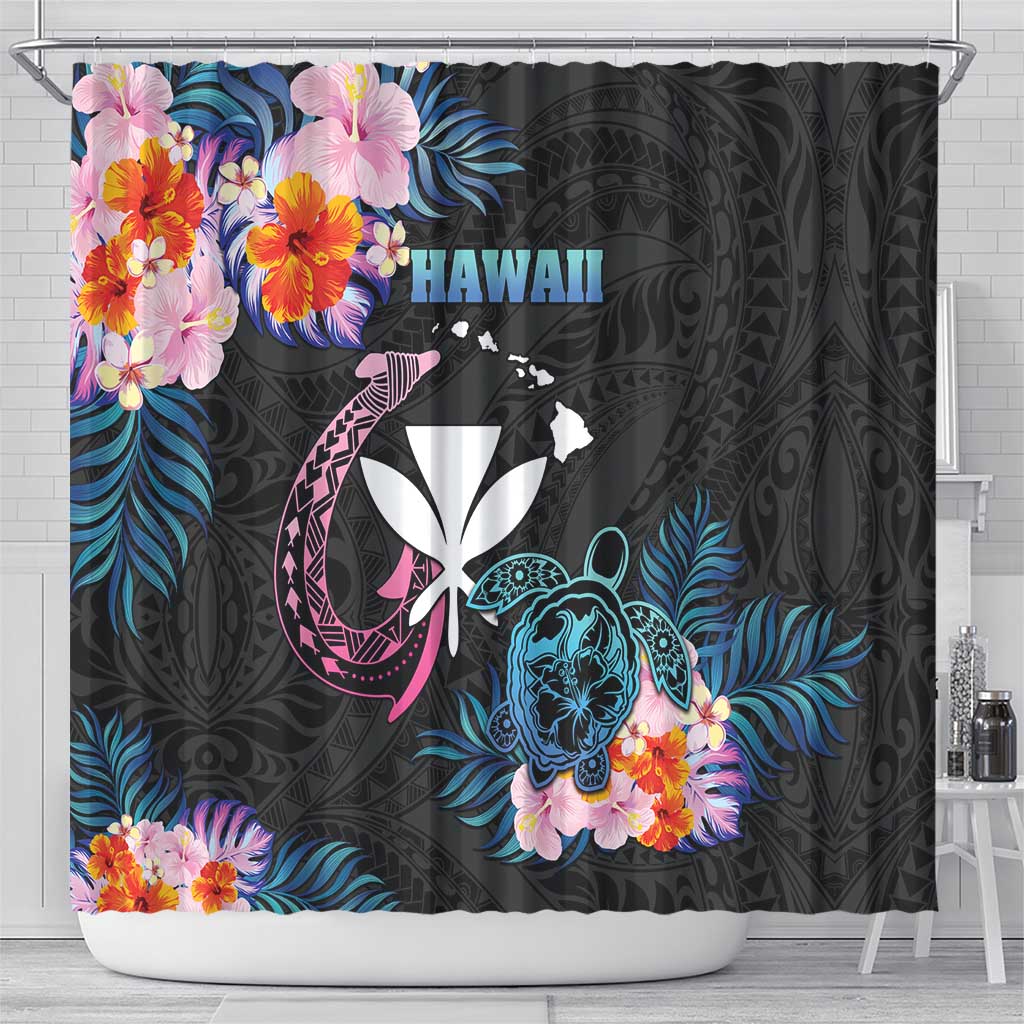 Hawaii Shower Curtain Kanaka Maoli With Fish Hook