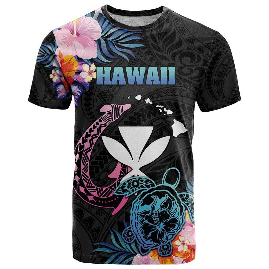 Personalised Hawaii T Shirt Kanaka Maoli With Fish Hook