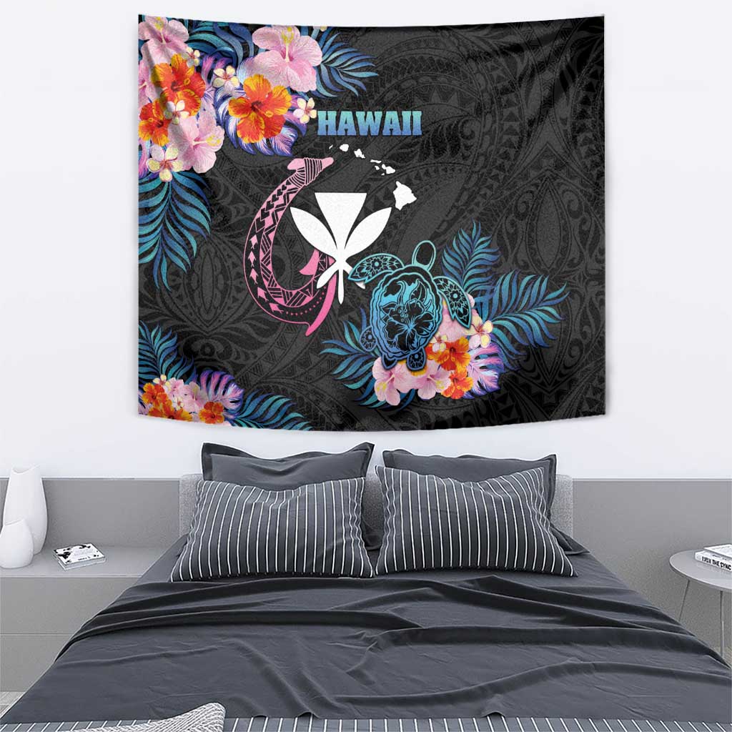 Hawaii Tapestry Kanaka Maoli With Fish Hook