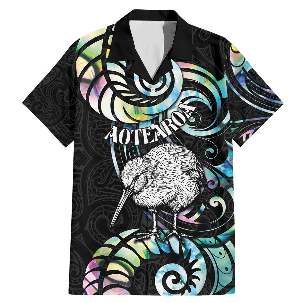 New Zealand Kiwi Bird Family Matching Mermaid Dress and Hawaiian Shirt Silver Fern Koru Paua Shell