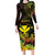 Personalised Hawaii Family Matching Long Sleeve Bodycon Dress and Hawaiian Shirt Kanaka Maoli With Hammerhead Shark
