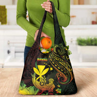 Hawaii Grocery Bag Kanaka Maoli With Hammerhead Shark