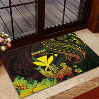 Hawaii Rubber Doormat Kanaka Maoli With Hammerhead Shark