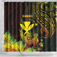 Hawaii Shower Curtain Kanaka Maoli With Hammerhead Shark