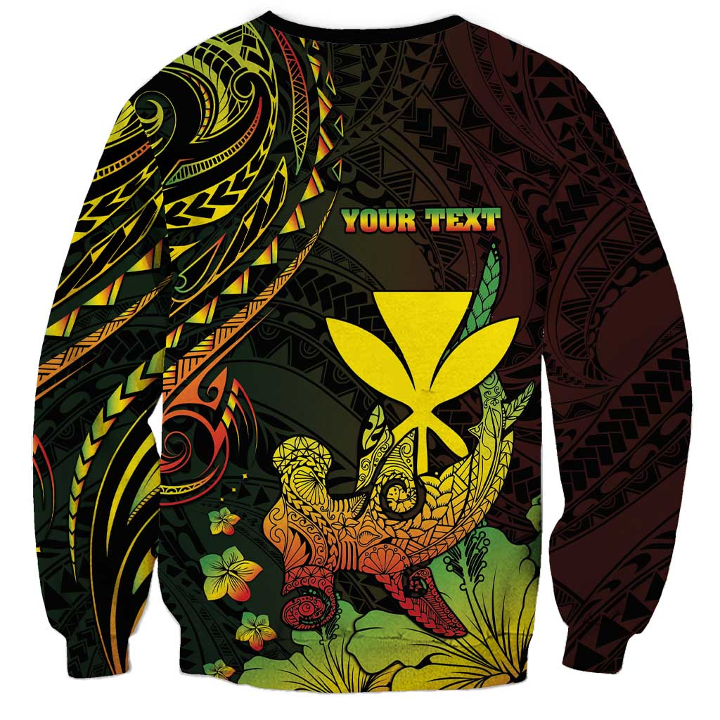 Personalised Hawaii Sweatshirt Kanaka Maoli With Hammerhead Shark