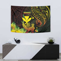 Hawaii Tapestry Kanaka Maoli With Hammerhead Shark