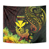 Hawaii Tapestry Kanaka Maoli With Hammerhead Shark