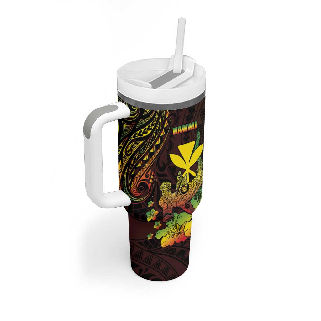 Personalised Hawaii Tumbler With Handle Kanaka Maoli With Hammerhead Shark
