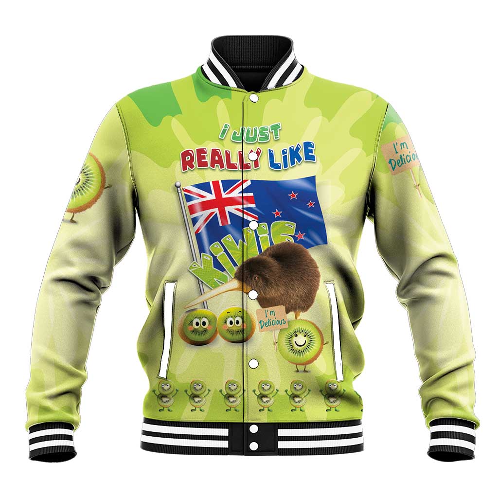 New Zealand Kiwi Baseball Jacket I Just Really Like Kiwis