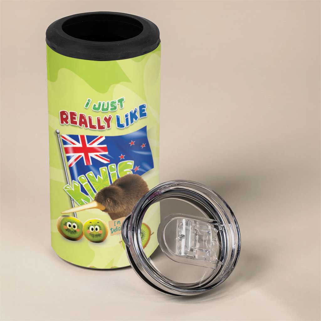 New Zealand Kiwi 4 in 1 Can Cooler Tumbler I Just Really Like Kiwis