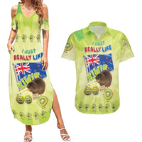 New Zealand Kiwi Couples Matching Summer Maxi Dress and Hawaiian Shirt I Just Really Like Kiwis DT04 Green - Polynesian Pride