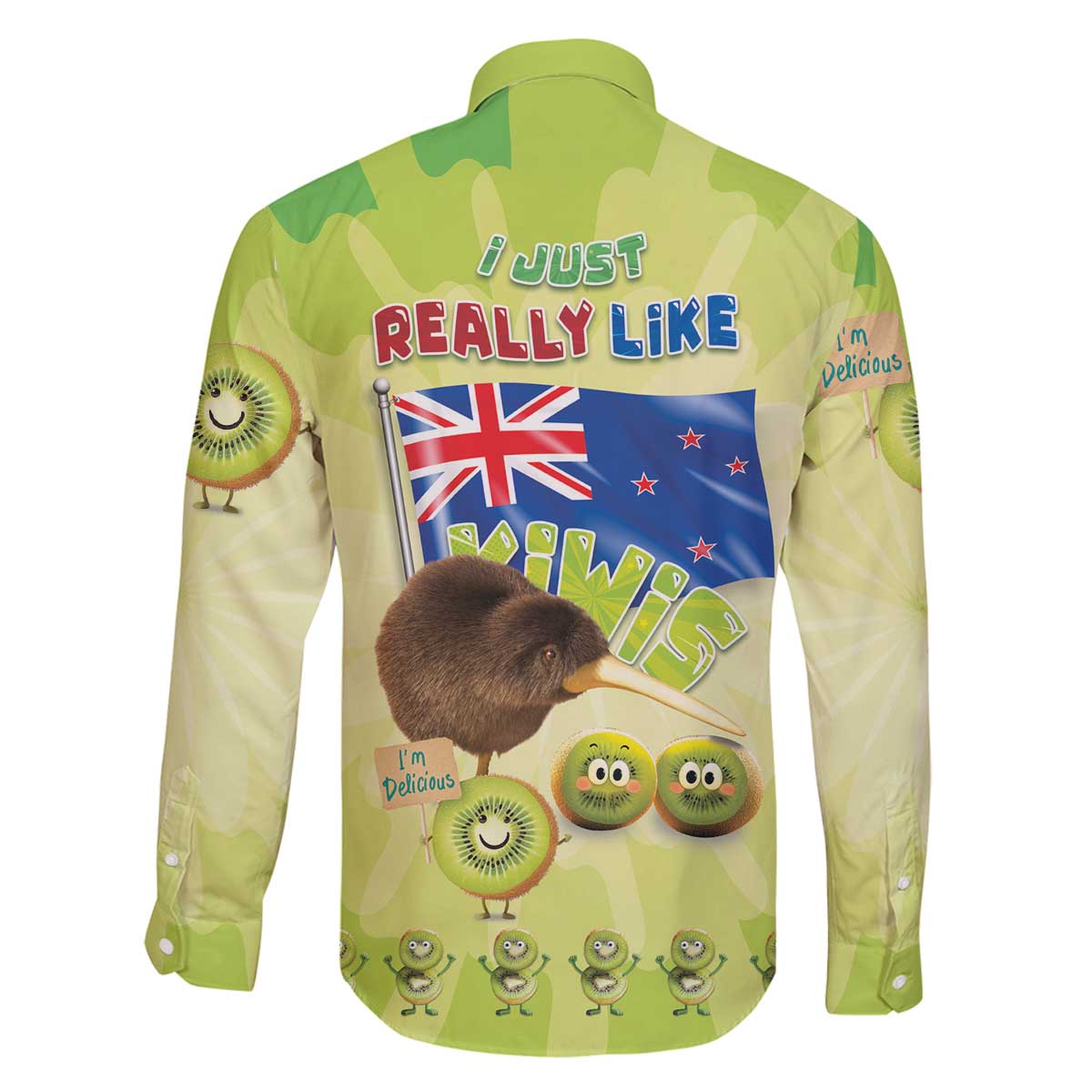New Zealand Kiwi Family Matching Off The Shoulder Long Sleeve Dress and Hawaiian Shirt I Just Really Like Kiwis DT04 - Polynesian Pride