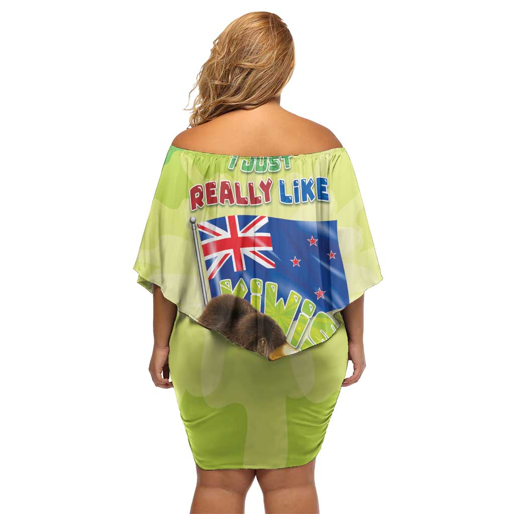 New Zealand Kiwi Family Matching Off Shoulder Short Dress and Hawaiian Shirt I Just Really Like Kiwis DT04 - Polynesian Pride
