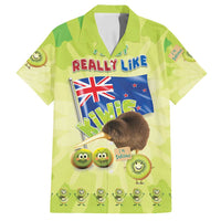 New Zealand Kiwi Family Matching Puletasi and Hawaiian Shirt I Just Really Like Kiwis DT04 Dad's Shirt - Short Sleeve Green - Polynesian Pride