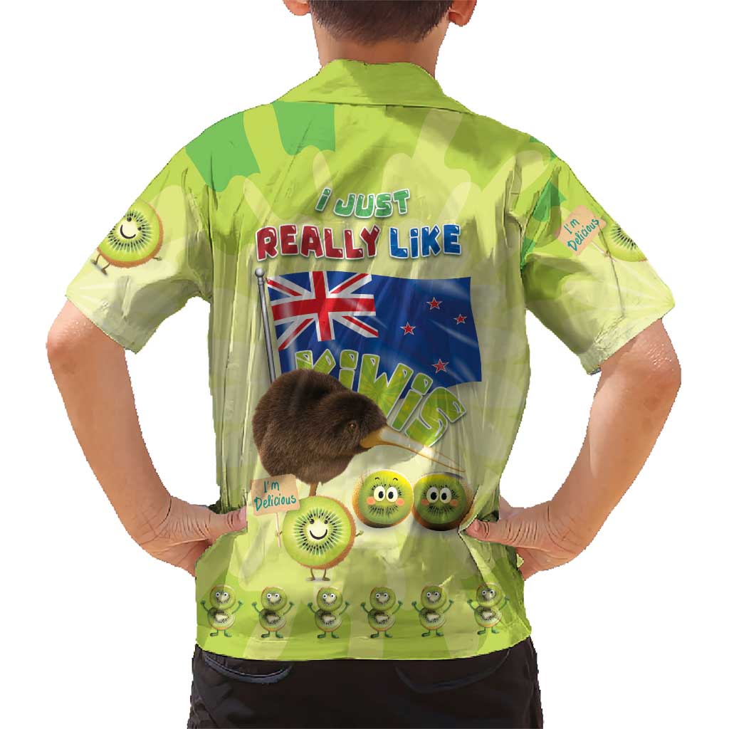 New Zealand Kiwi Family Matching Short Sleeve Bodycon Dress and Hawaiian Shirt I Just Really Like Kiwis DT04 - Polynesian Pride