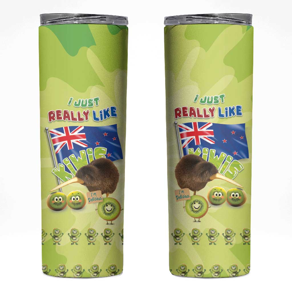 New Zealand Kiwi Skinny Tumbler I Just Really Like Kiwis