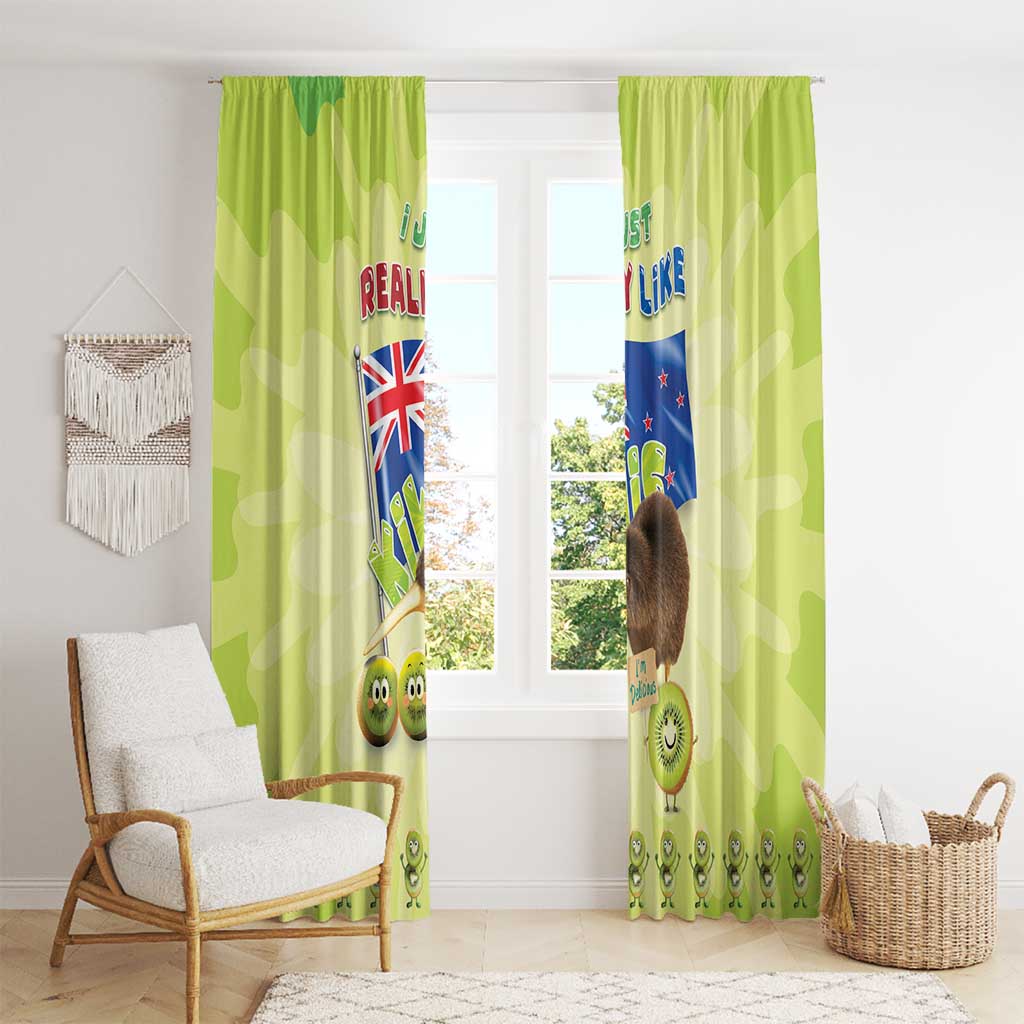 New Zealand Kiwi Window Curtain I Just Really Like Kiwis