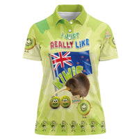 New Zealand Kiwi Women Polo Shirt I Just Really Like Kiwis