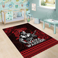 Hawaii Ikaika Warrior Area Rug Hawaiian Tribal Tattoo