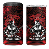 Hawaii Ikaika Warrior 4 in 1 Can Cooler Tumbler Hawaiian Tribal Tattoo