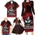 Hawaii Ikaika Warrior Family Matching Long Sleeve Bodycon Dress and Hawaiian Shirt Hawaiian Tribal Tattoo