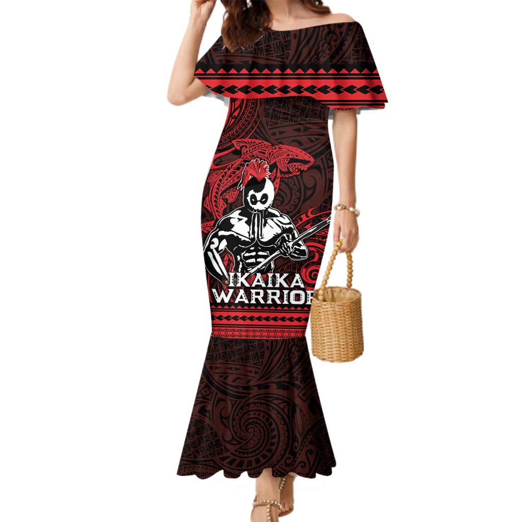 Hawaii Ikaika Warrior Family Matching Mermaid Dress and Hawaiian Shirt Hawaiian Tribal Tattoo