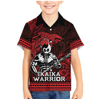 Hawaii Ikaika Warrior Family Matching Mermaid Dress and Hawaiian Shirt Hawaiian Tribal Tattoo