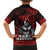 Hawaii Ikaika Warrior Family Matching Off Shoulder Short Dress and Hawaiian Shirt Hawaiian Tribal Tattoo