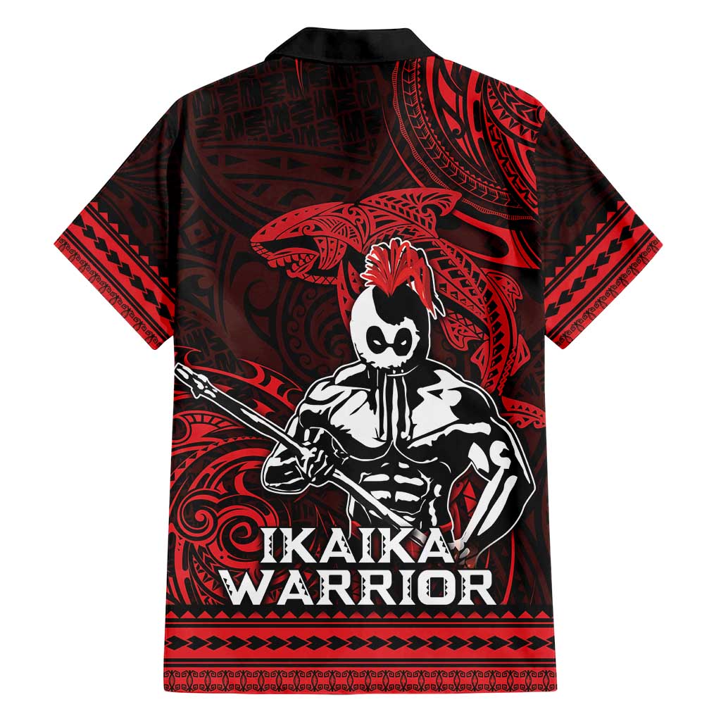Hawaii Ikaika Warrior Family Matching Off Shoulder Short Dress and Hawaiian Shirt Hawaiian Tribal Tattoo DT04 - Polynesian Pride
