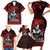 Hawaii Ikaika Warrior Family Matching Short Sleeve Bodycon Dress and Hawaiian Shirt Hawaiian Tribal Tattoo