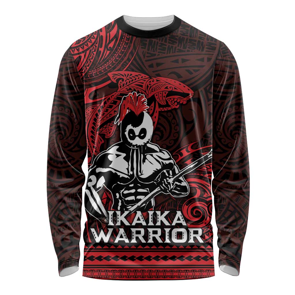 Hawaii Ikaika Warrior Long Sleeve Shirt Hawaiian Tribal Tattoo