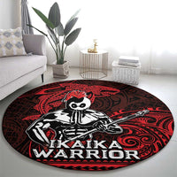 Hawaii Ikaika Warrior Round Carpet Hawaiian Tribal Tattoo