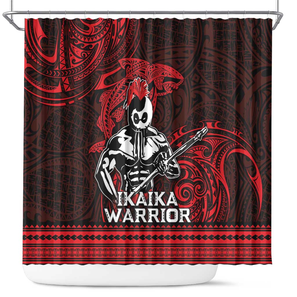 Hawaii Ikaika Warrior Shower Curtain Hawaiian Tribal Tattoo