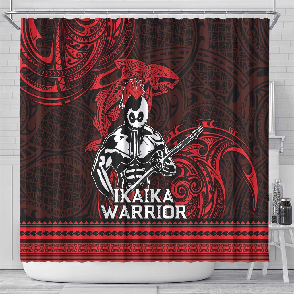 Hawaii Ikaika Warrior Shower Curtain Hawaiian Tribal Tattoo