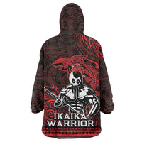 Hawaii Ikaika Warrior Wearable Blanket Hoodie Hawaiian Tribal Tattoo