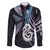 New Zealand Aotearoa Family Matching Mermaid Dress and Hawaiian Shirt Maori Hei Manaia Purple Paua Shell