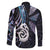 New Zealand Aotearoa Family Matching Mermaid Dress and Hawaiian Shirt Maori Hei Manaia Purple Paua Shell