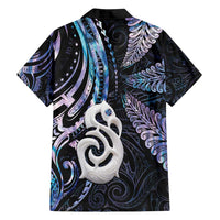 New Zealand Aotearoa Family Matching Puletasi and Hawaiian Shirt Maori Hei Manaia Purple Paua Shell DT04 - Polynesian Pride