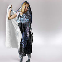 New Zealand Aotearoa Hooded Blanket Maori Hei Manaia Purple Paua Shell