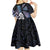 New Zealand Aotearoa Kid Short Sleeve Dress Maori Hei Manaia Purple Paua Shell