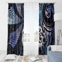 New Zealand Aotearoa Window Curtain Maori Hei Manaia Purple Paua Shell