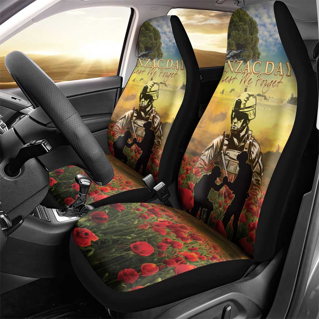 New Zealand ANZAC Day Car Seat Cover The Ode Remembrance And Poppy
