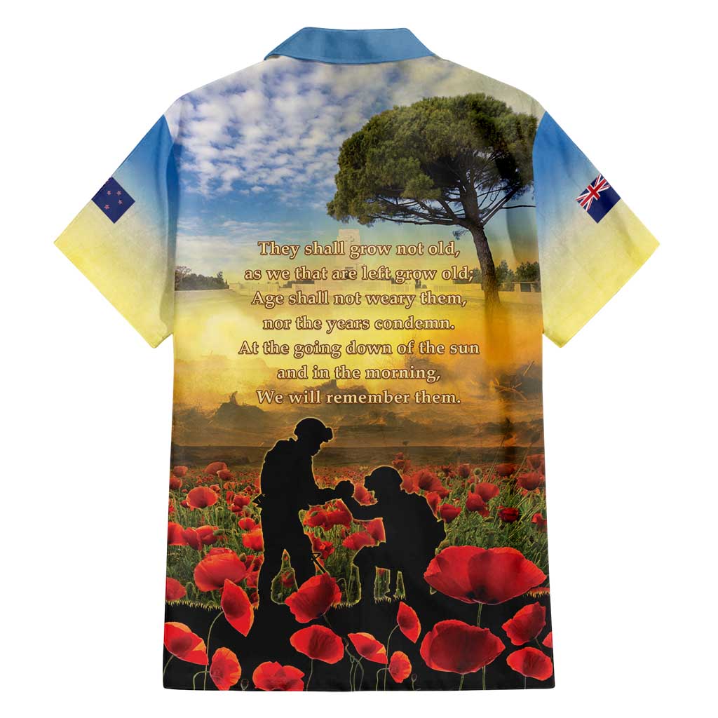 New Zealand ANZAC Day Family Matching Long Sleeve Bodycon Dress and Hawaiian Shirt The Ode Remembrance And Poppy