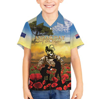 New Zealand ANZAC Day Family Matching Puletasi and Hawaiian Shirt The Ode Remembrance And Poppy