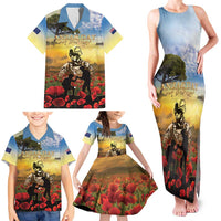 New Zealand ANZAC Day Family Matching Tank Maxi Dress and Hawaiian Shirt The Ode Remembrance And Poppy