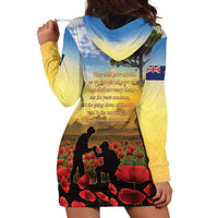 New Zealand ANZAC Day Hoodie Dress The Ode Remembrance And Poppy