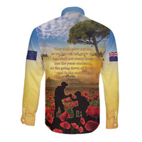 New Zealand ANZAC Day Long Sleeve Button Shirt The Ode Remembrance And Poppy DT04 - Polynesian Pride