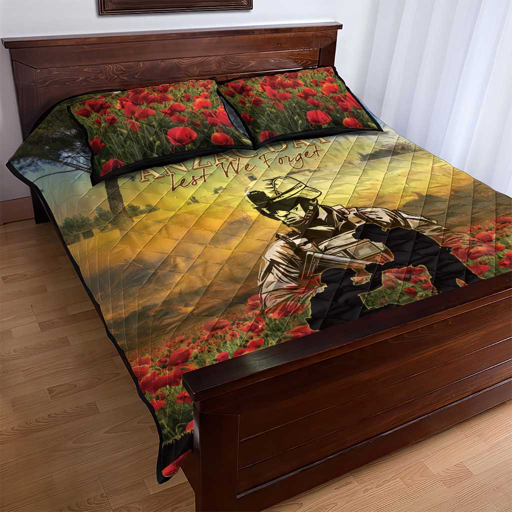 New Zealand ANZAC Day Quilt Bed Set The Ode Remembrance And Poppy DT04 - Polynesian Pride