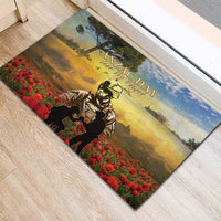 New Zealand ANZAC Day Rubber Doormat The Ode Remembrance And Poppy